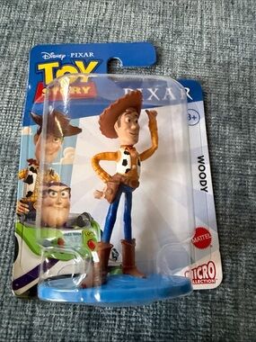 Mattel Toy Story Woody Mini Figure - Brown, Blue & Yellow